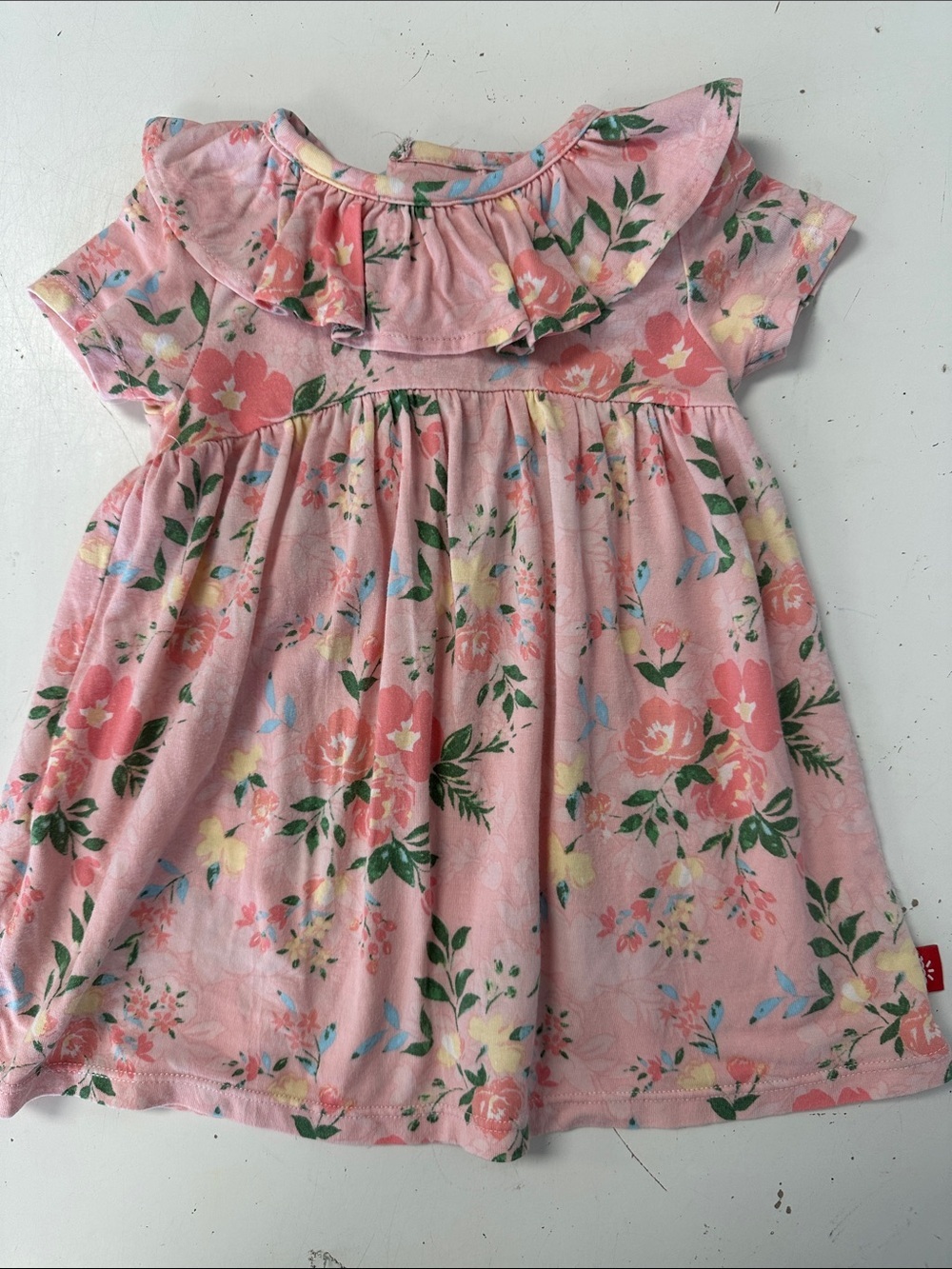 Magnetic Me Peach Floral Dress 3-6m